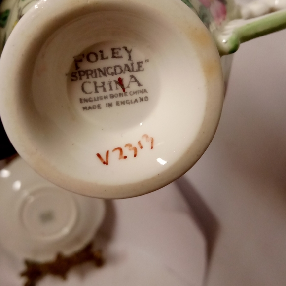 Vintage Foley Springdale Tea Cup & Saucer, Fine China Replacements England - Picture 6 of 6